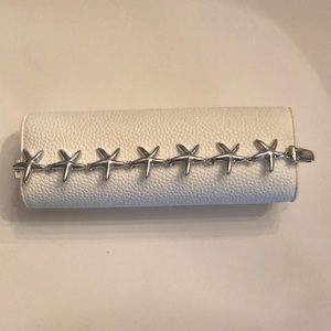 Silver starfish bracelet